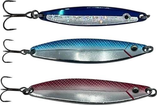 Pilgrim 7.8Cm 22G Kaşık Silver Red+Silver Blue+Hansen Fight Night Light Blue 7.6 Cm 21