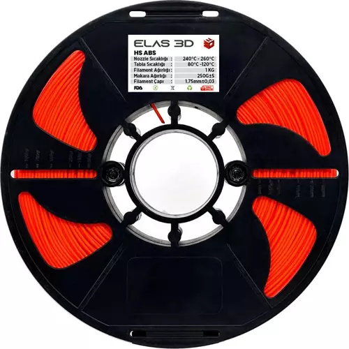 Elas Hyper ABS Filament Turuncu 1.75 MM 1Kg