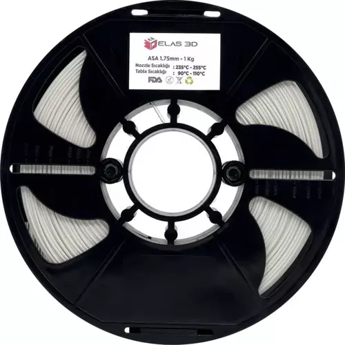 ELAS ASA Beyaz Filament 1.75mm 1kg