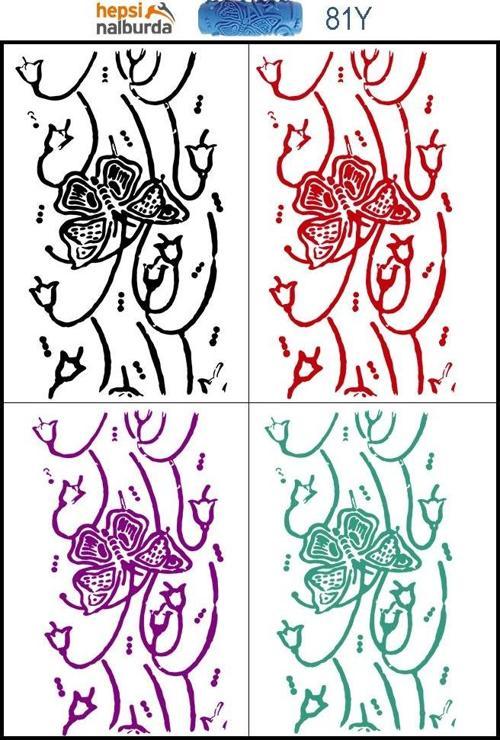 Dekoratif Desenli Rulo Yedeği 081Y