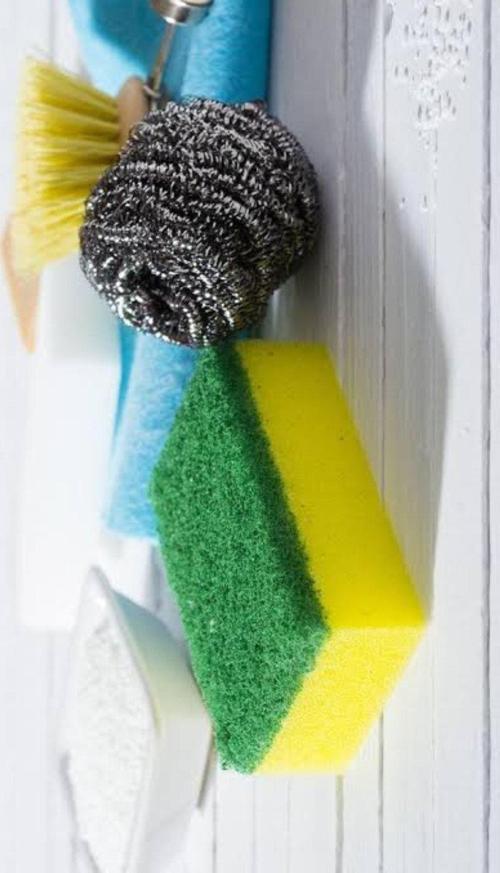 Ev Temzilik Seti (Mikrofiber Bez - Cam Bezi - Bulaşık Teli - Bulaşık Süngeri - Temizlik Süngeri)