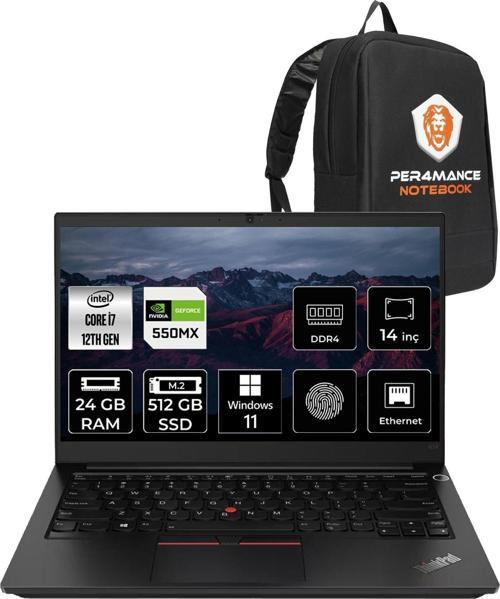 Thinkpad E14 G4 İ7-1255U 24Gb 512Gb Ssd Mx550 W11H 14" Fhd 21E30061Tx & Per4 Çanta