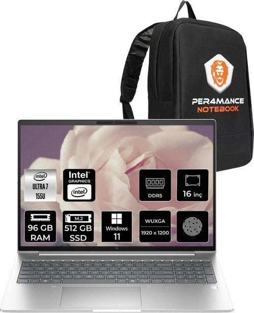 Elitebook 660 G11 Ultra 7 155U 96Gb Ddr5 512Gb Ssd 16" Wuxga W11P Dizüstü Bilgisayar & Çanta