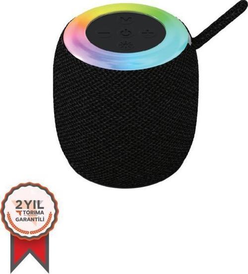 D10 Taşınabilir Rgb Ledli Bluetooth Hoparlör Usb-Fm Radyo Siyah