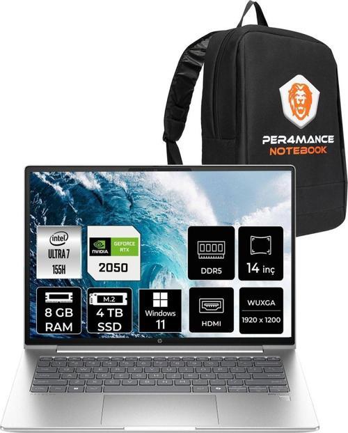 Probook 440 G11 Ultra7 155H 8Gb 4Tb Ssd Rtx2050/4Gb 14'' Wuxga W11P Dizüstü Bilgisayar & Çanta