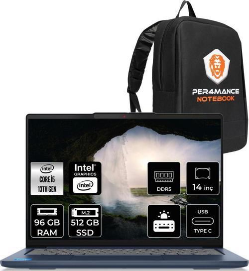 Ideapad Slim 5 İ5-13420H 96Gb Ddr5 512Gb Ssd Uhd Graphics 14'' Wuxga Oled Fdos Dizüstü Laptop