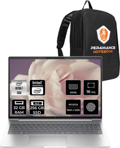 Elitebook 660 G11 Ultra 7 155U 32Gb Ddr5 256Gb Ssd 16" Wuxga Fdos Dizüstü Bilgisayar & Çanta