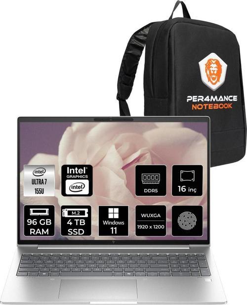 Elitebook 660 G11 Ultra 7 155U 96Gb Ddr5 4Tb Ssd 16" Wuxga W11P Dizüstü Bilgisayar & Çanta