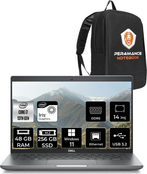 Latitude 5440 İ7 1370P 48Gb Ddr5 256Gb Ssd 14'' Fhd W11P Dizüstü Bilgisayar & Per4 Çanta