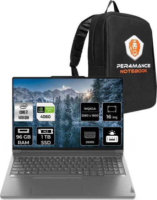 Thinkbook İ7 14650Hx 96Gb Ddr5 1Tb Ssd Rtx4060/8Gb 16'' Wqxga Fdos Dizüstü Bilgisayar