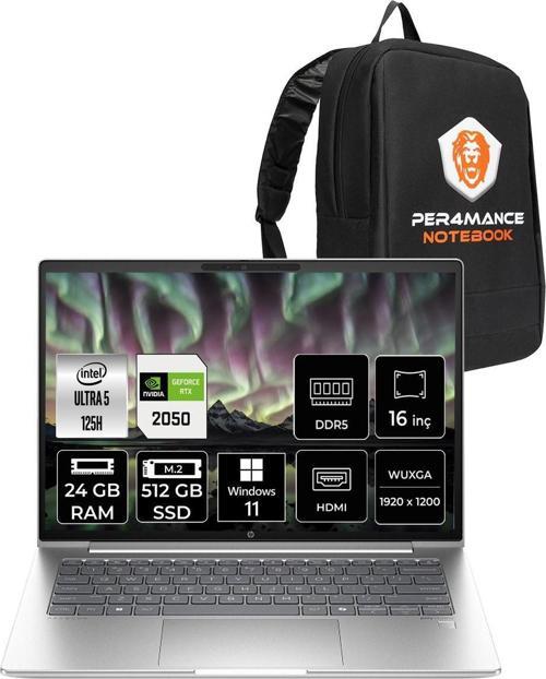 Probook 460 G11 Ultra5 125H 24Gb 512Gb Ssd Rtx2050/4Gb 16'' Wuxga W11P Dizüstü Bilgisayar & Çanta