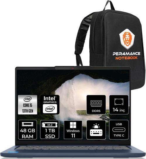Ideapad Slim 5 İ5-13420H 48Gb Ddr5 1Tb Ssd Uhd Graphics 14'' Wuxga Oled W11H Dizüstü Laptop