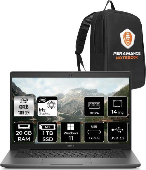 Latitude 3440 İ5-1335U 20Gb Ram 1Tb Ssd 14'' Fhd W11Home Dizüstü Bilgisayar & Per4 Çanta