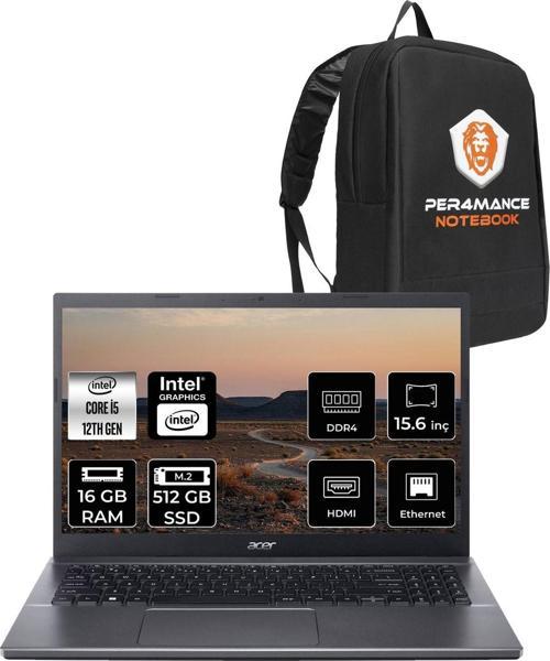 Extensa 15 Ex215-55 İ5-1235U 16Gb Ram 512Gb Ssd 15.6'' Fhd Fdos Dizüstü Bilgisayar & Per4 Çanta