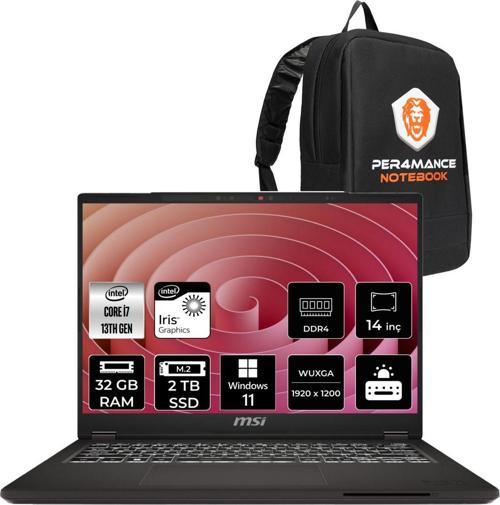 Commercial 14 H İ7 13700H 32Gb 2Tb Ssd 14" Wuxga W11H Taşınabilir Bilgisayar & Çanta