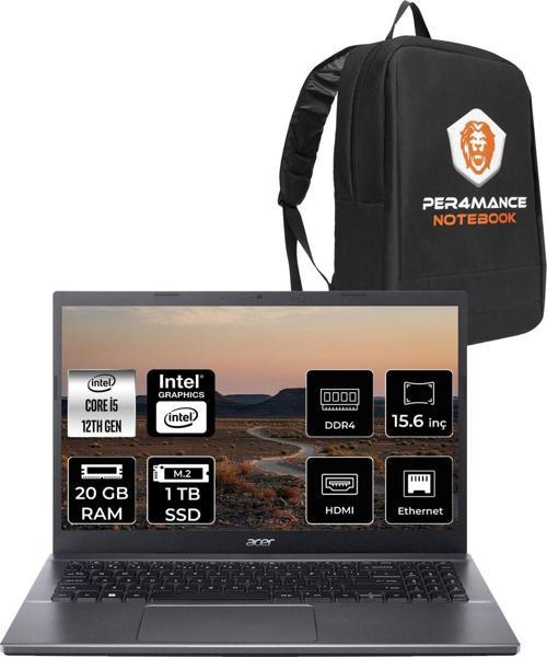 Extensa 15 Ex215-55 İ5-1235U 20Gb Ram 1Tb Ssd 15.6'' Fhd Fdos Dizüstü Bilgisayar & Per4 Çanta