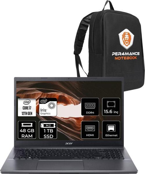 Extensa 15 Ex215-55 İ7-1255U 48Gb Ram 1Tb Ssd 15.6'' Fhd Fdos Dizüstü Bilgisayar & Per4 Çanta