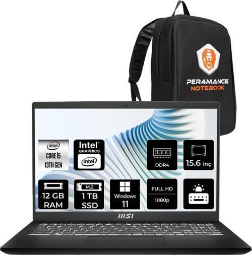 Modern 15 H İ5 13420H 12Gb 1Tb Ssd 15.6" Fhd W11H Taşınabilir Bilgisayar & Çanta