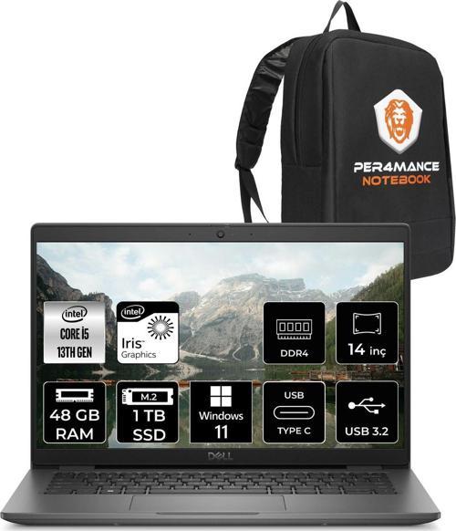 Latitude 3440 İ5-1335U 48Gb Ram 1Tb Ssd 14'' Fhd W11Pro Dizüstü Bilgisayar & Per4 Çanta