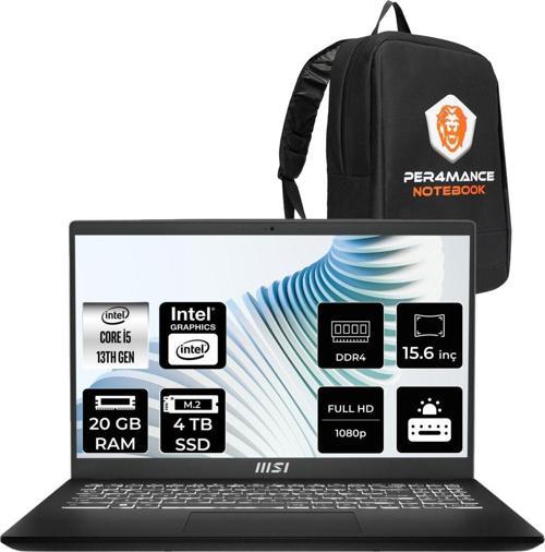 Modern 15 H İ5 13420H 20Gb 4Tb Ssd 15.6" Fhd Fdos Taşınabilir Bilgisayar & Çanta