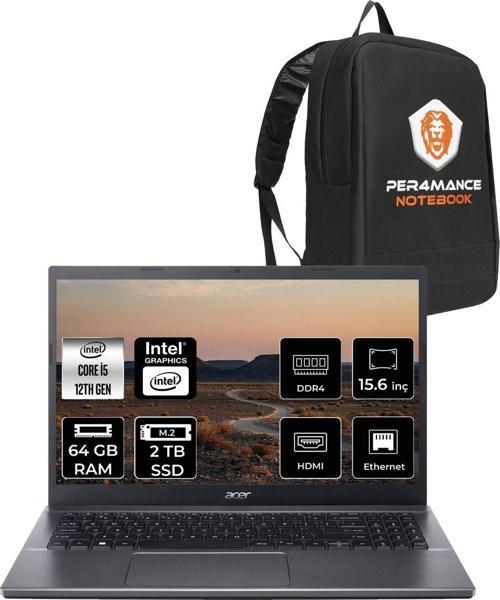 Extensa 15 Ex215-55 İ5-1235U 64Gb Ram 2Tb Ssd 15.6'' Fhd Fdos Dizüstü Bilgisayar & Per4 Çanta
