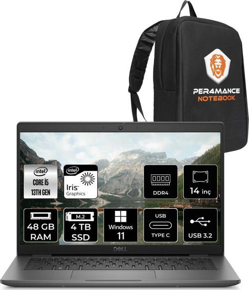 Latitude 3440 İ5-1335U 48Gb Ram 4Tb Ssd 14'' Fhd W11Home Dizüstü Bilgisayar & Per4 Çanta