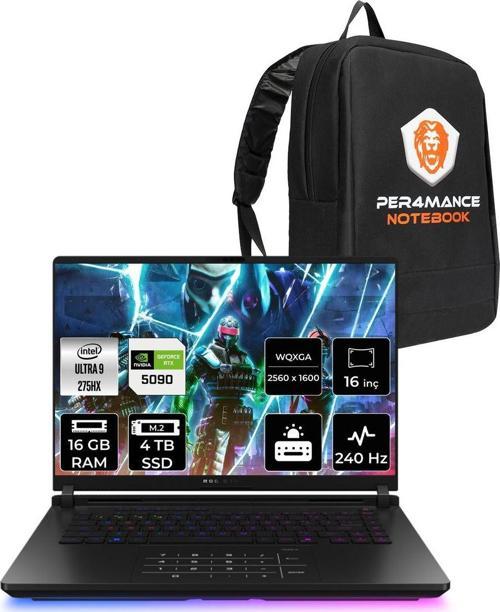 Rog Strix G16 Ultra 9 275Hx 16Gb 4Tb Ssd Rtx5090/24Gb 175W 240Hz 16'' 2.5K Fdos Gaming & Per4