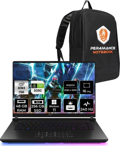 Rog Strix G16 Ultra 9 275Hx 48Gb 256Gb Ssd Rtx5090/24Gb 175W 240Hz 16'' 2.5K W11P Gaming & Per4