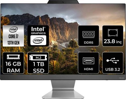 A3402Wbak-I716512B0D İ7 1355U 16Gb 1Tb Ssd 23.8" Fhd Fdos All In One Bilgisayar & Per4 Bellek