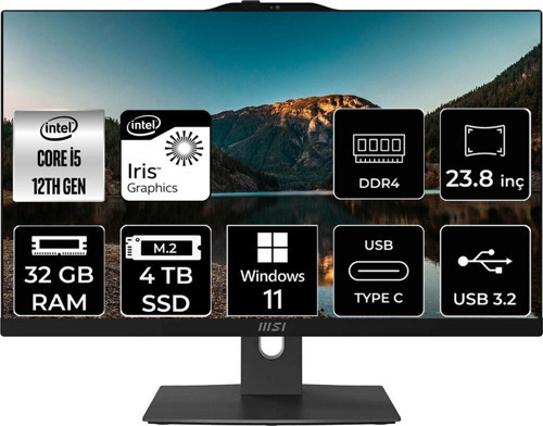 Modern Am242P İ5 1235U 32Gb 4Tb Ssd 23.8" Fhd W11P All In One Bilgisayar & Per4 Bellek