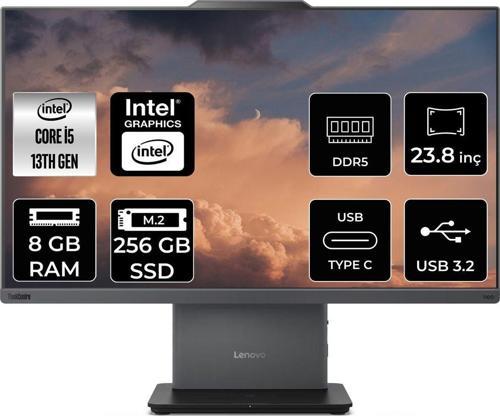 Thinkcentre Neo 50A G5 İ5 13420H 8Gb Ddr5 256Gb Ssd 23.8" Fhd Fdos All İn One & Per4 Bellek