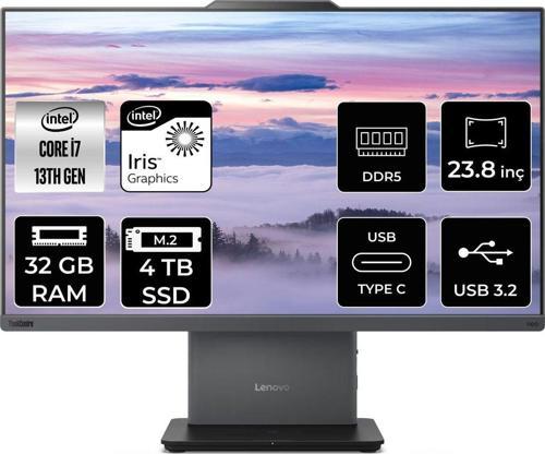 Thinkcentre Neo 50A G5 İ7 13620H 32Gb Ddr5 4Tb Ssd 23.8" Fhd Fdos All İn One & Per4 Bellek