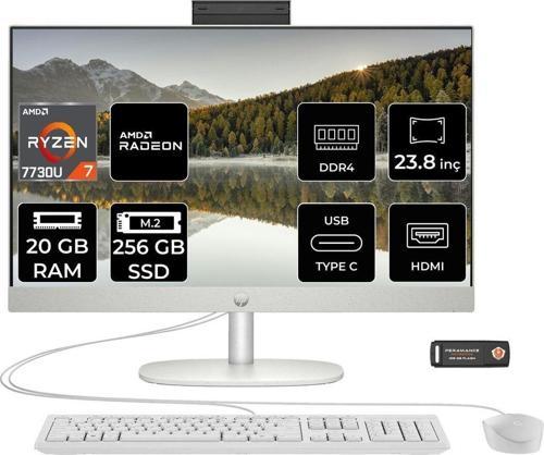 Proone 245 G10 R7 7730U 20Gb 256Gb Ssd 23.8" Full Hd Ips Fdos All In One Pc & Per4 Bellek