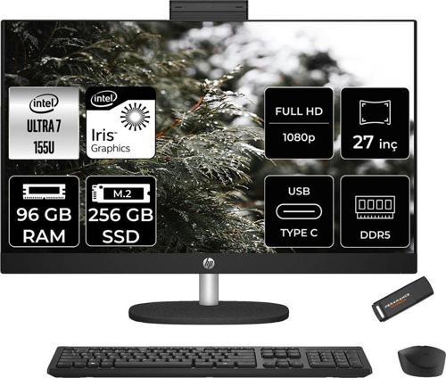 27-Cr1013Nt Ultra 7 155U 96Gb Ddr5 256Gb Ssd Intel Graphics 27" Fhd Fdos Siyah All İn One & Per4