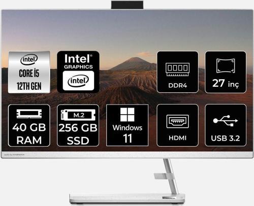 Ideacentre İ5 12450H 40Gb 256Gb Ssd 27" Fhd W11H 27Iap7 All In One Bilgisayar & Per4 Bellek