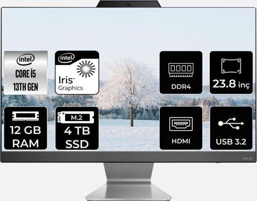 A3402Wbak-I58512B0D İ5 1335U 12Gb 4Tb Ssd 23.8" Fhd Fdos All In One Bilgisayar & Per4 Bellek