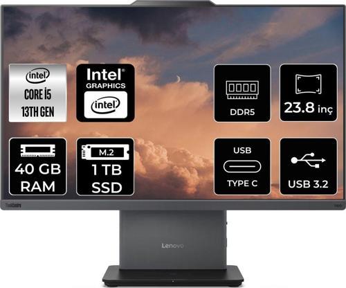 Thinkcentre Neo 50A G5 İ5 13420H 40Gb Ddr5 1Tb Ssd 23.8" Fhd Fdos All İn One & Per4 Bellek