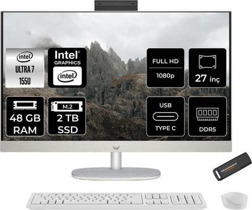 27-Cr1021Nt Ultra 7 155U 48Gb Ddr5 2Tb Ssd Intel Graphics 27" Fhd Fdos Beyaz All İn One & Per4