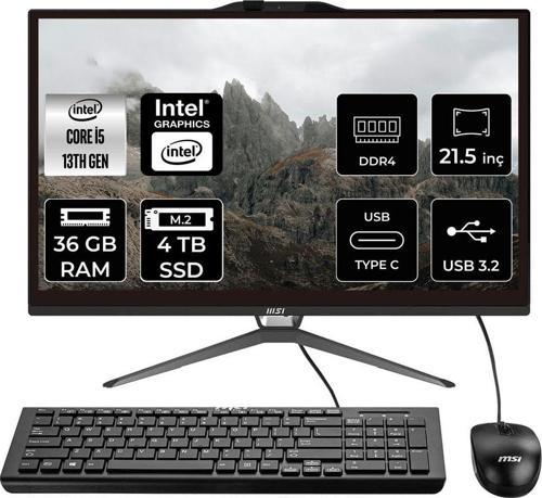 Pro Ap222T İ5 13400 36Gb 4Tb Ssd 21.5" Fhd Fdos Multı Touch All In One Pc & Per4 Bellek