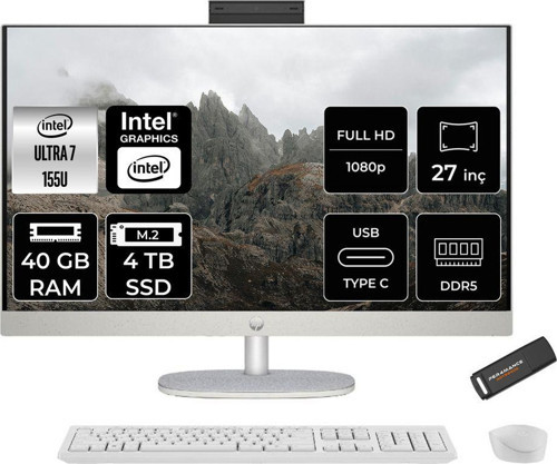 27-Cr1021Nt Ultra 7 155U 40Gb Ddr5 4Tb Ssd Intel Graphics 27" Fhd Fdos Beyaz All İn One & Per4