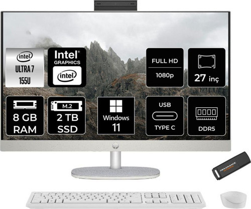 27-Cr1021Nt Ultra 7 155U 8Gb Ddr5 2Tb Ssd Intel Graphics 27" Fhd W11P Beyaz All İn One & Per4