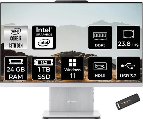 Ideacentre 24Irh9 İ7 13620H 24Gb Ddr5 1Tb Ssd 23.8" Fhd Ips W11P Beyaz All İn One Pc & Per4