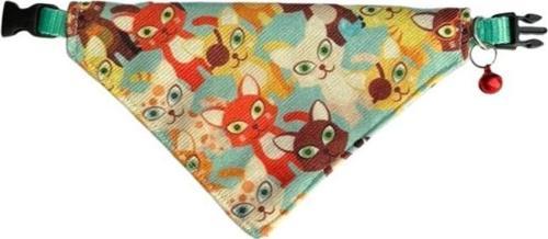 Cocopet Desenli Ayarlanabilir Fular Bandana Kedi Tasması