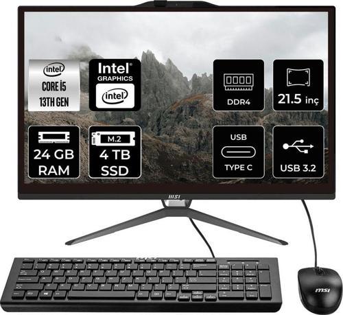 Pro Ap222T İ5 13400 24Gb 4Tb Ssd 21.5" Fhd Fdos Multı Touch All In One Pc & Per4 Bellek