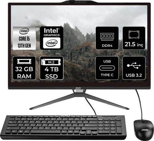 Pro Ap222T İ5 13400 32Gb 4Tb Ssd 21.5" Fhd Fdos Multı Touch All In One Pc & Per4 Bellek