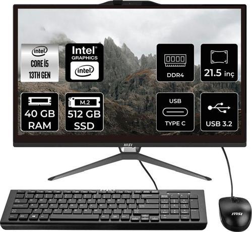 Pro Ap222T İ5 13400 40Gb 512Gb Ssd 21.5" Fhd Fdos Multı Touch All In One Pc & Per4 Bellek