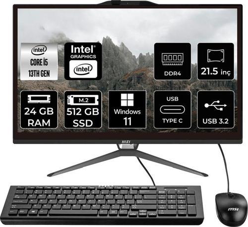Pro Ap222T İ5 13400 24Gb 512Gb Ssd 21.5" Fhd W11H Multı Touch All In One Pc & Per4 Bellek
