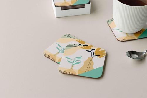 Dekoratif Bardak Altlığı Minimal Desen 56