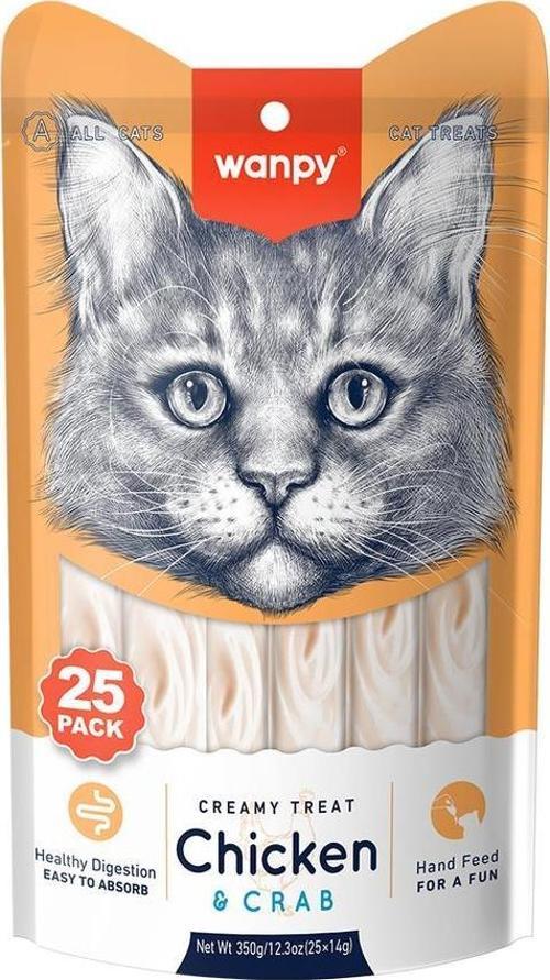 Tavuklu Yengeçli Sindirim Sistemi Destekleyici Krema Ödül Maması 25x14 gr