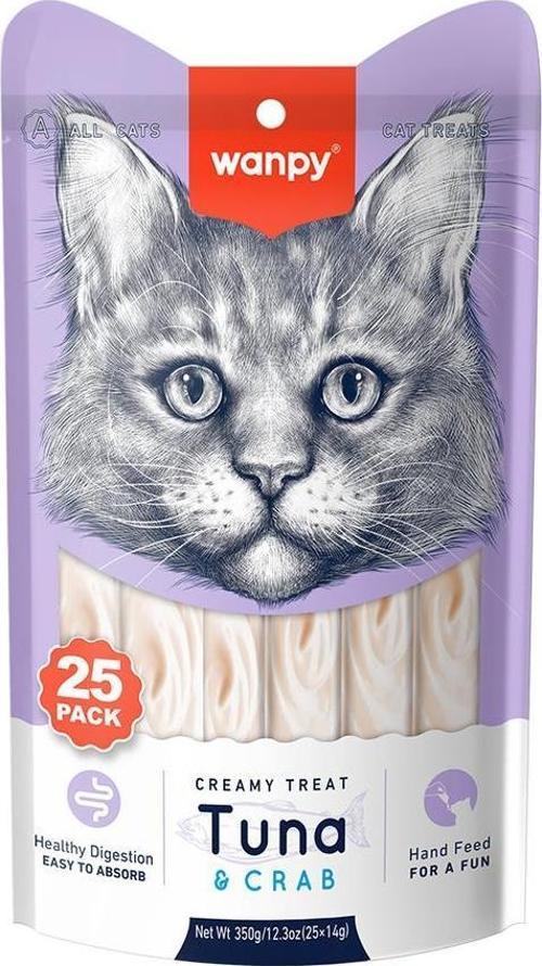 Ton Balıklı&Yengeçli 25*14 gr Krema Kedi Ödülü